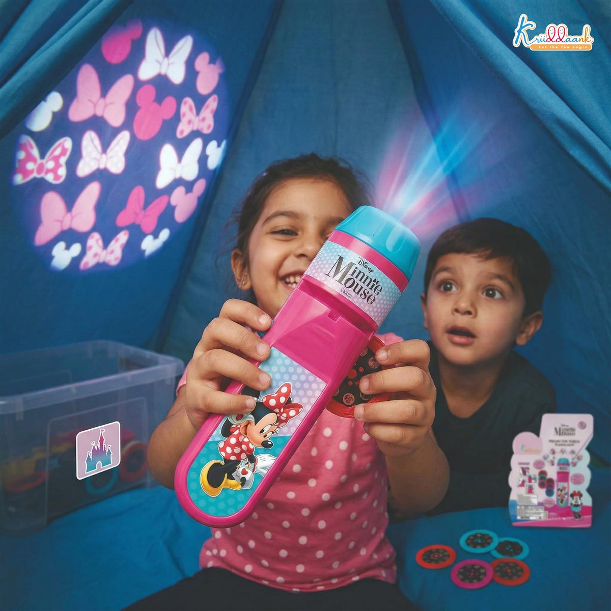 Kriiddaank Disney Minnie Mouse Projector Torch Flashlight for Kids
