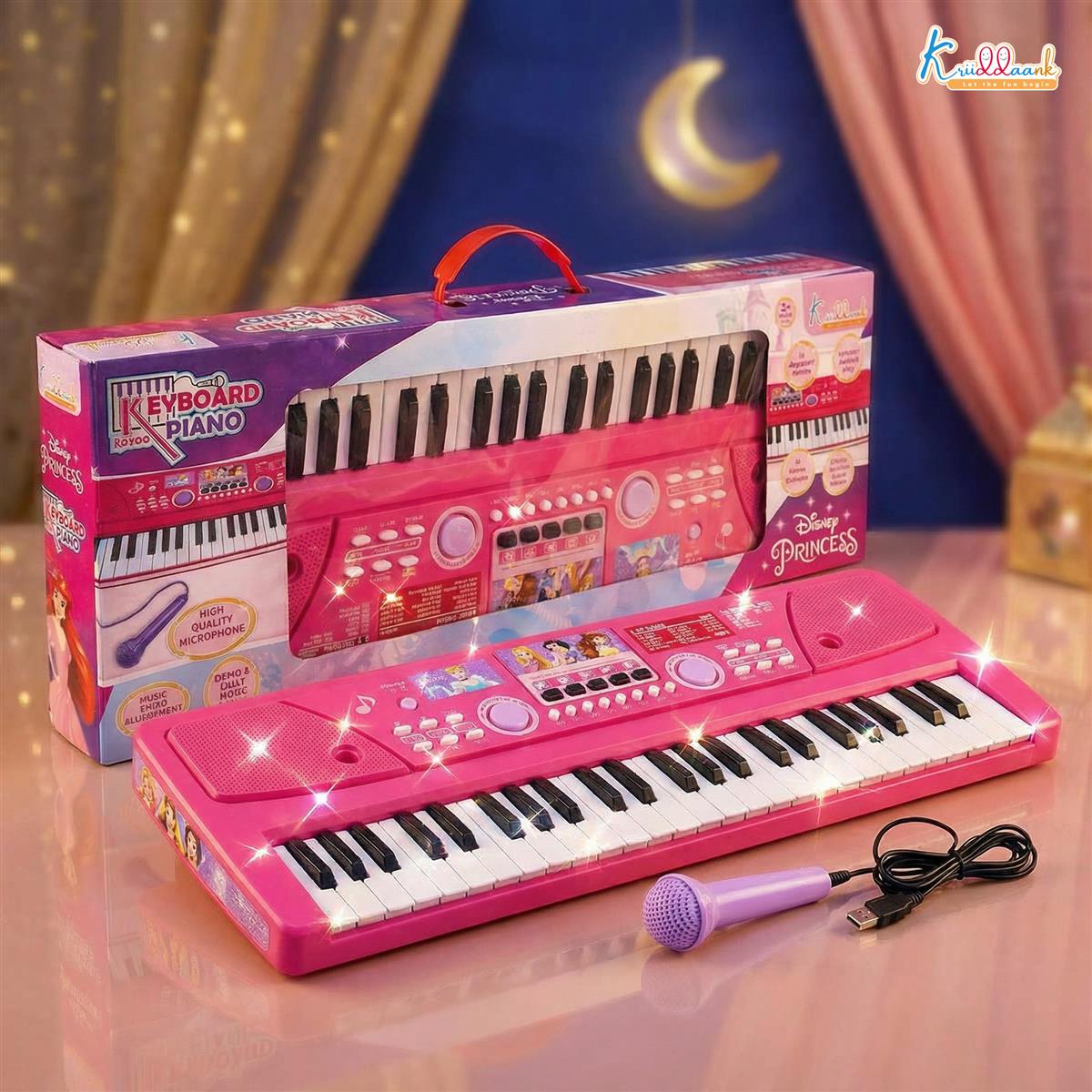 Kriiddaank Princess Keyboard Piano for Girls - 50 Keys (49 Scale Organ)