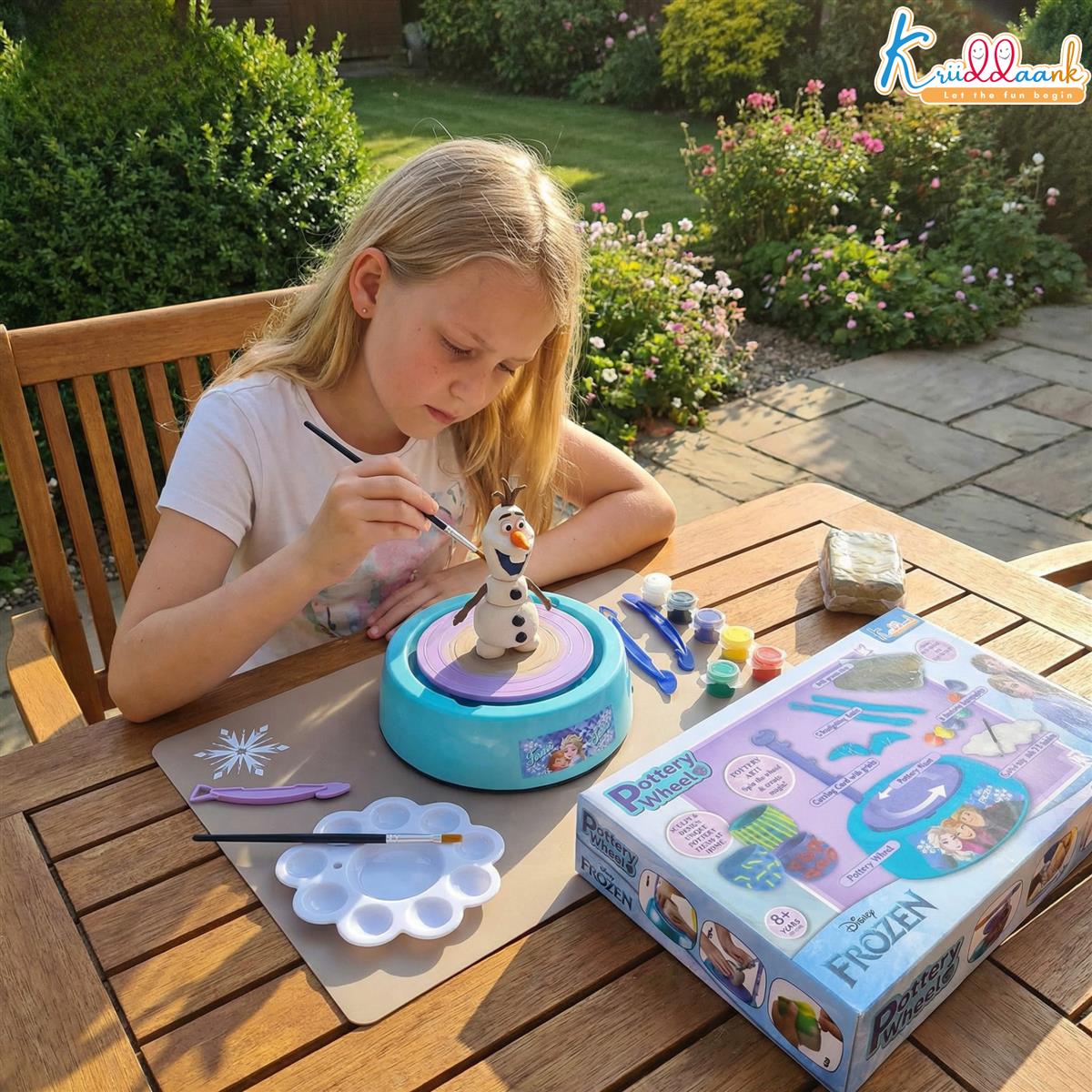 Kriiddaank Frozen Theme Pottery Wheel Kit for Kids