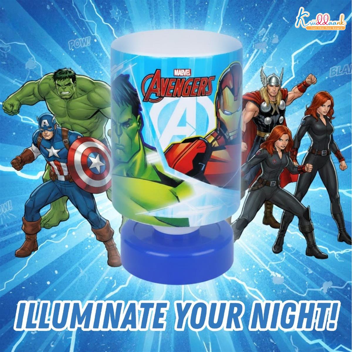 Kriiddaank Marvel Avengers Theme LED Table Lamp for Kids