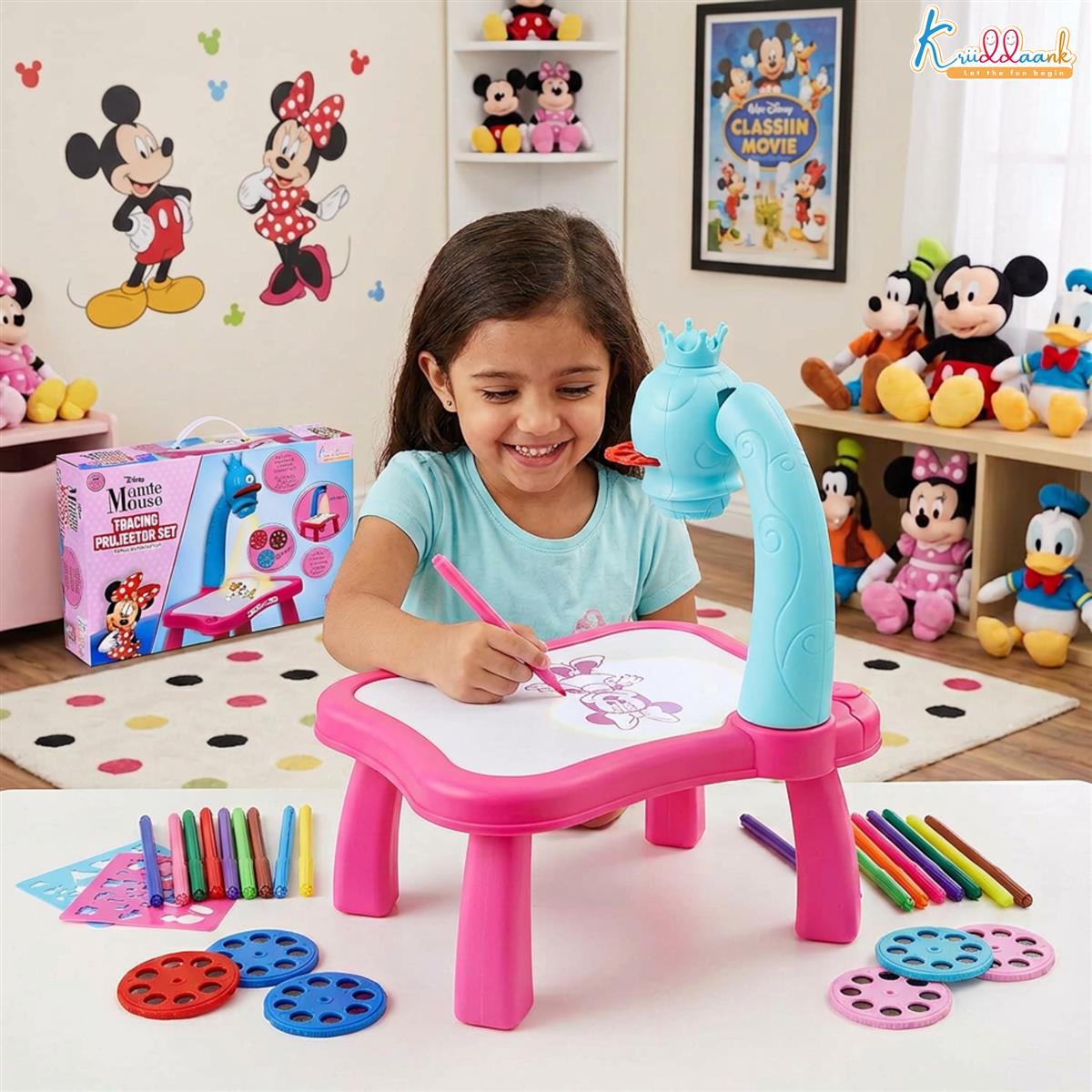 Kriiddaank Minnie Mouse Tracing Projector Set for Kids