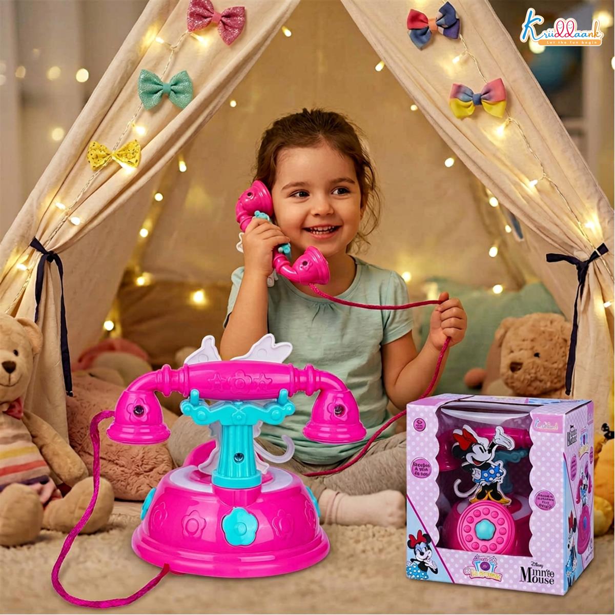 Kriiddaank Minnie Talking Telephone Toy for Kids  Pink