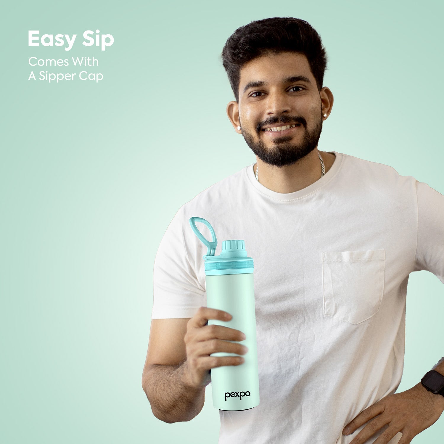 Pexpo Aqua Sip SS Water Bottle 800 ML