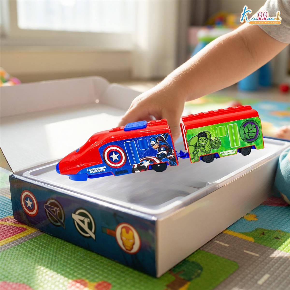 Kriiddaank Avengers Theme RC Train Toy for Kids