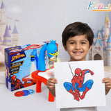Kriiddaank Spiderman Tracing Projector Set for Kids Blue