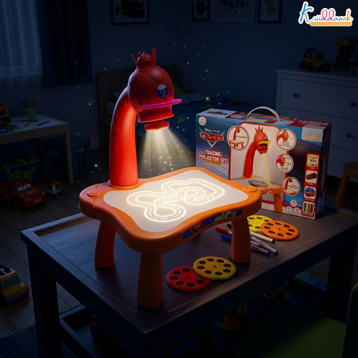 Kriiddaank Pixar Cars Tracing Projector Set for Kids