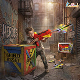 Kriiddaank Bullet Airplane Launcher Gun Playset with Sound for Kids | Soft Bullet Blaster Toy with 4 Foam Glider Planes