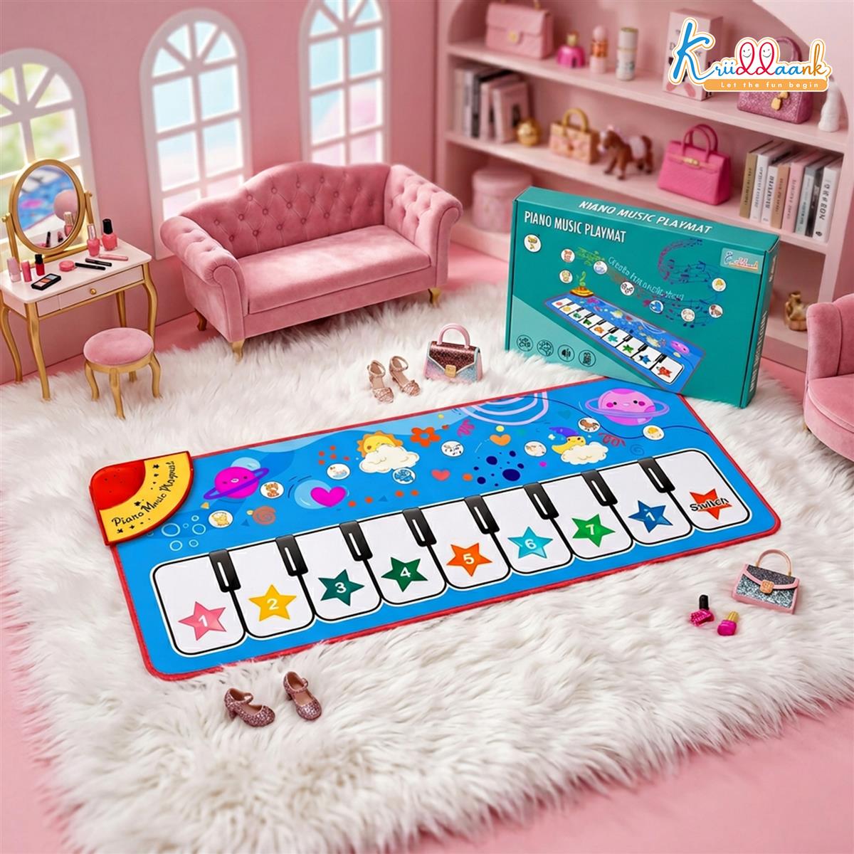 Kriiddaank Piano Music Play Mat for Kids - Interactive Musical Learning
