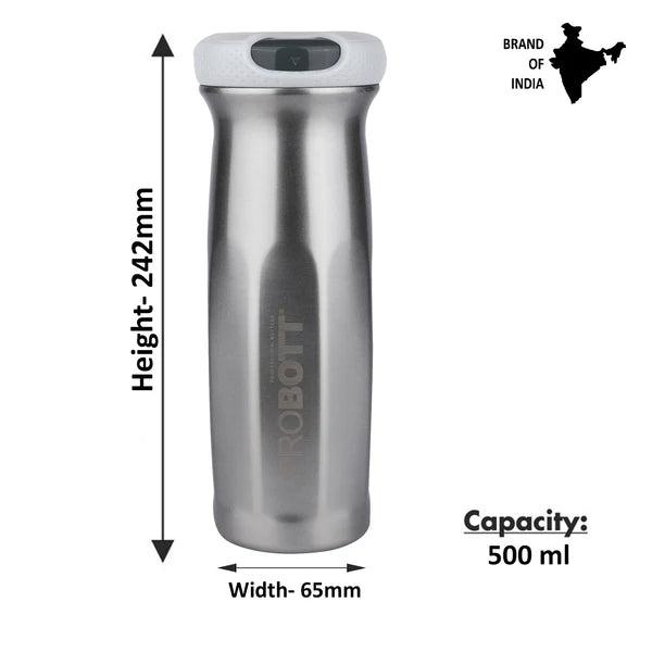 Probott Stainless Steel Water Bottle Silver 600ml