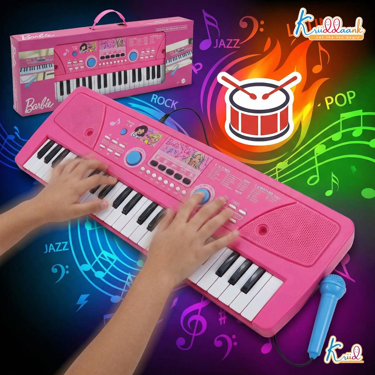 Kriiddaank Barbie 50 Keys Musical Keyboard Piano for Kids