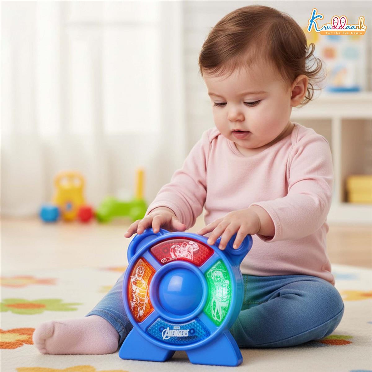 Kriiddaank Marvel Avengers Theme Music Set - Star Shaped Guitar Toy for Kids with Lights & Sounds
