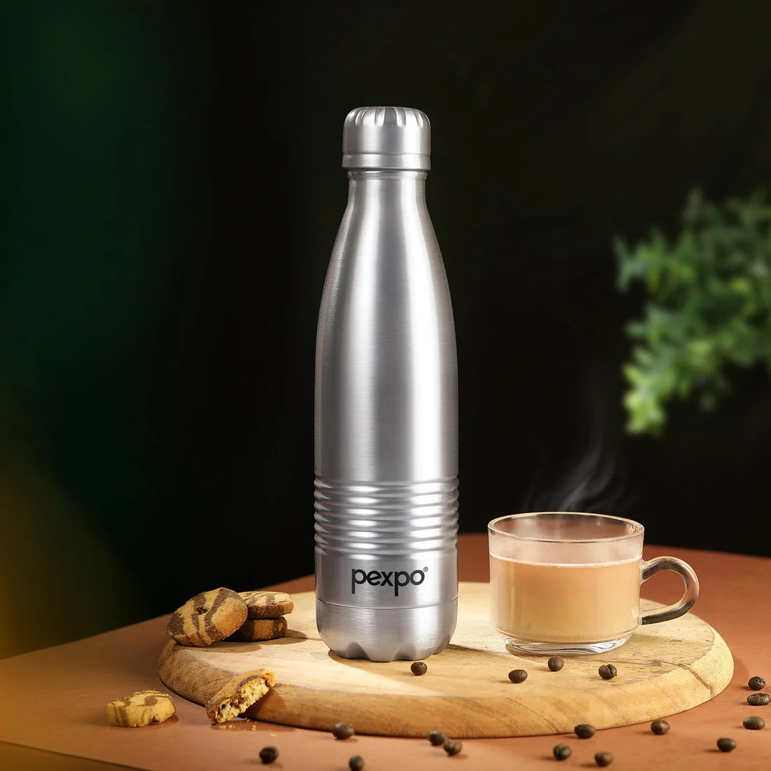 Pexpo Echo Dlx Hot & Cold Water Bottle Silver 980 ML