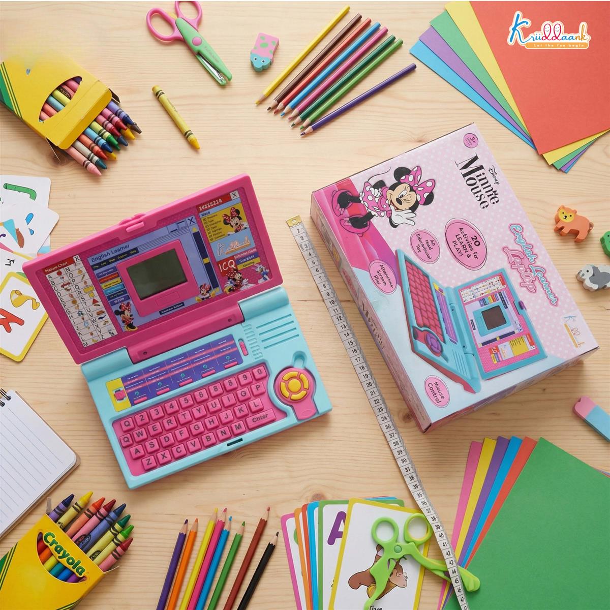 Kriiddaank Minnie Theme Educational Laptop for Kids