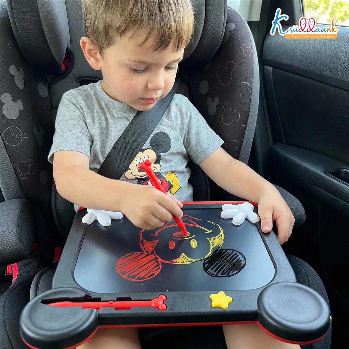 Kriiddaank Mickey Disney LCD Writing Magic Tablet 9 Inch, Red