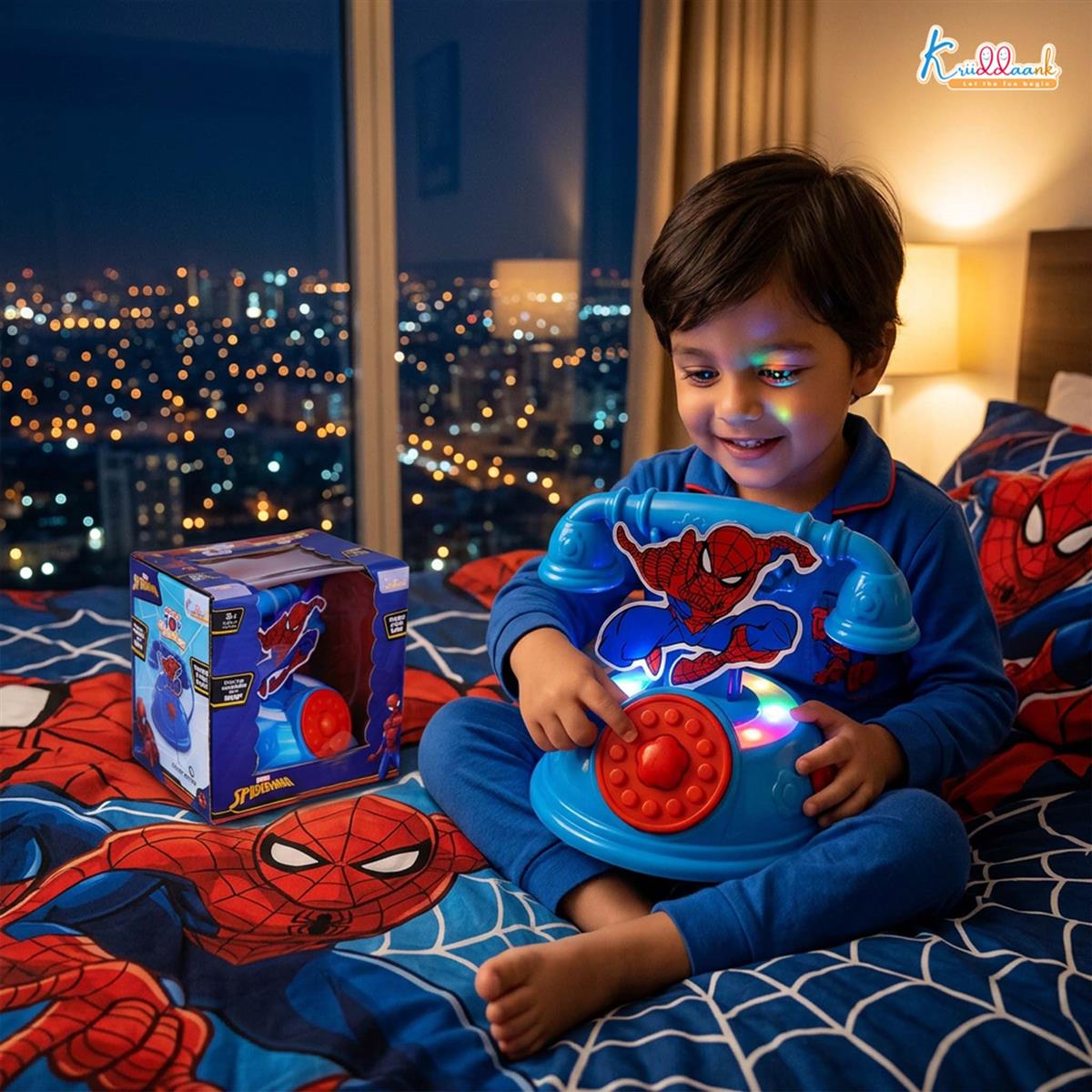 Kriiddaank Spiderman Talking Telephone Toy for Kids