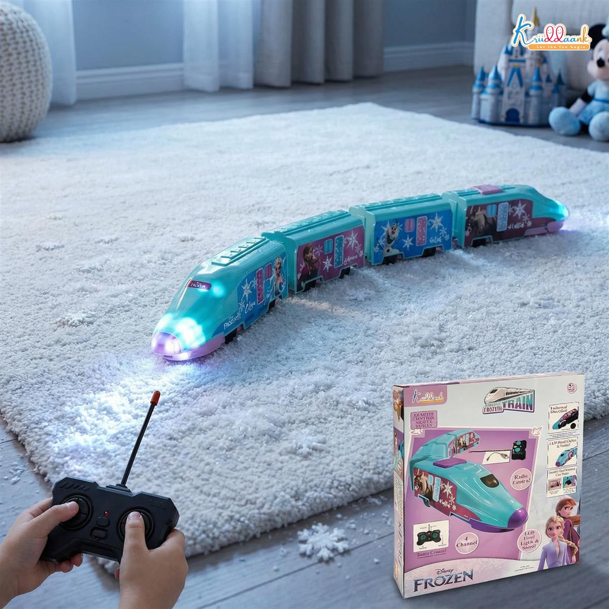 Kriiddaank Frozen Theme Remote Control Train Toy for Kids