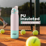 Pexpo Amora Warm & Cold Water Bottle -  Pink-Green - 700 ML