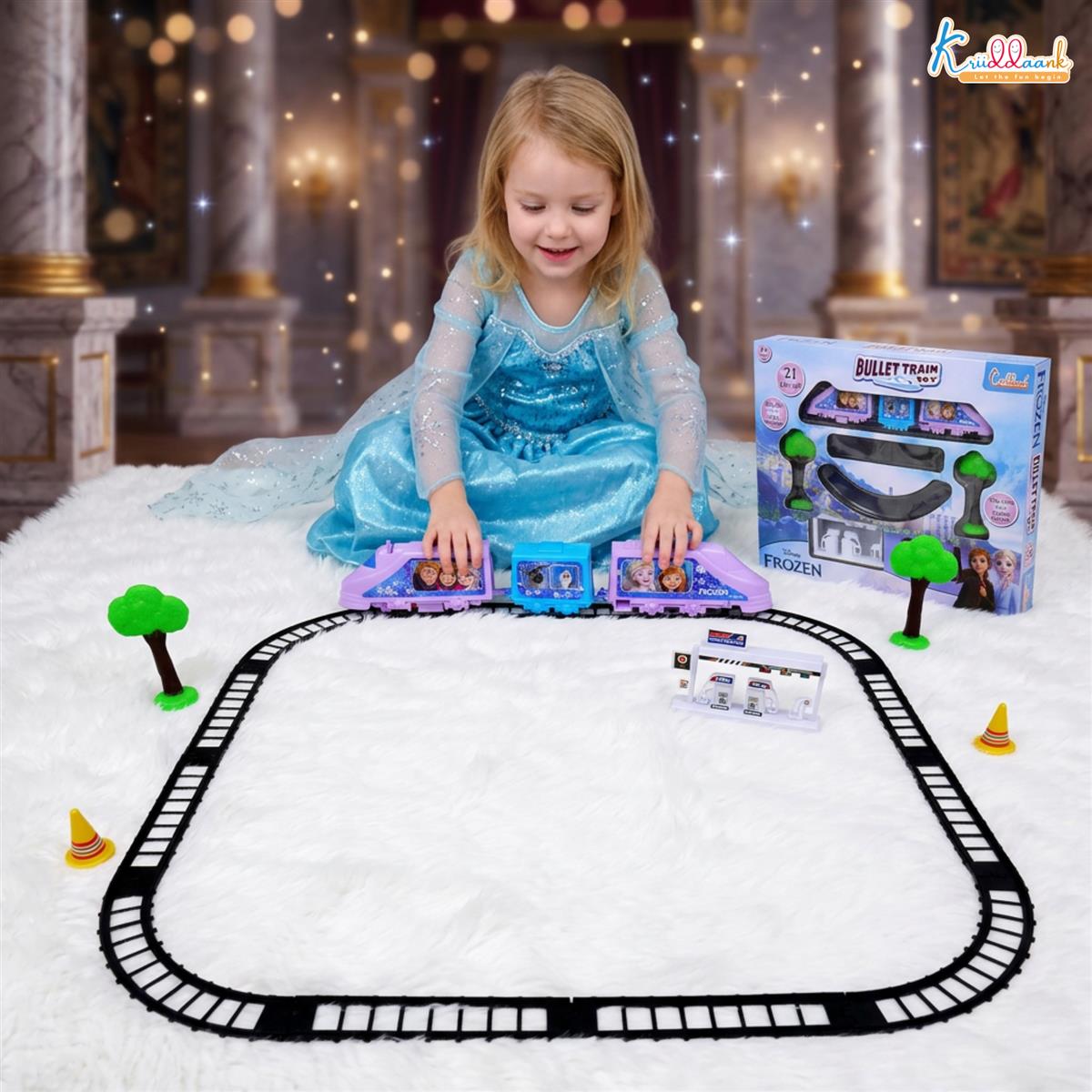 Kriiddaank Frozen Theme Train Set