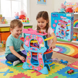 Kriiddaank Peppa Zig Zag Zoomer Ramp Racer Car Track for Toddlers Blue