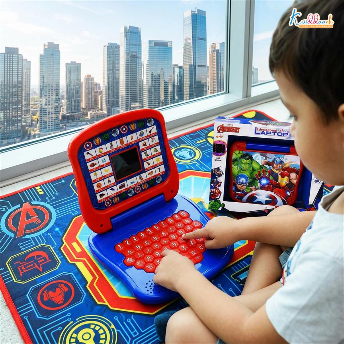 Kriiddaank Marvel Avengers Theme Educational Laptop for Kids