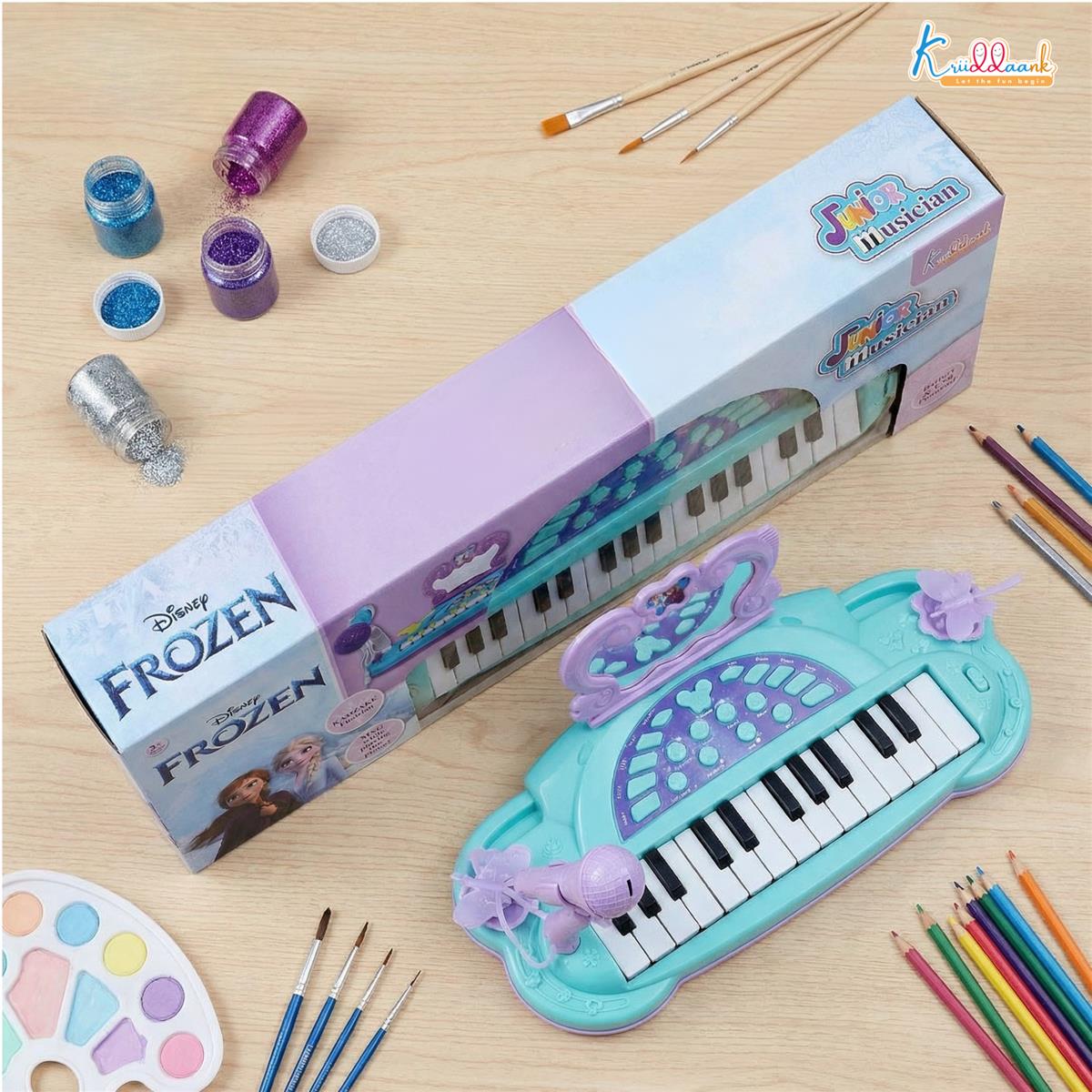 Kriiddaank Frozen Junior Musician Elsa-Anna Music Set - Kids Piano with Microphone