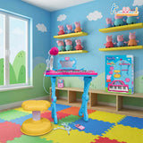 Kriiddaank Hasbro Peppa Pig Little Pianist Keyboard with Microphone & Stool