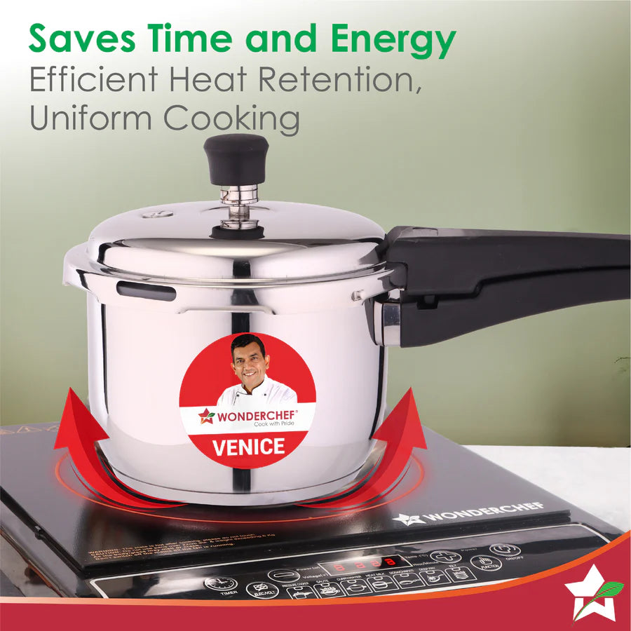 Wonderchef Venice Stainless-steel Pressure Cooker | Outer Lid