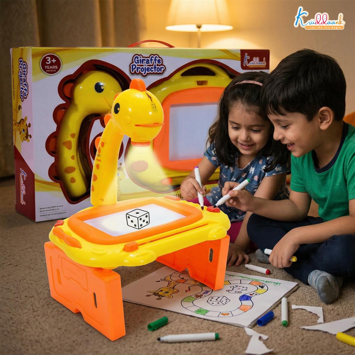 Kriiddank Giraffe Toy Projector Drawing Set for Kids