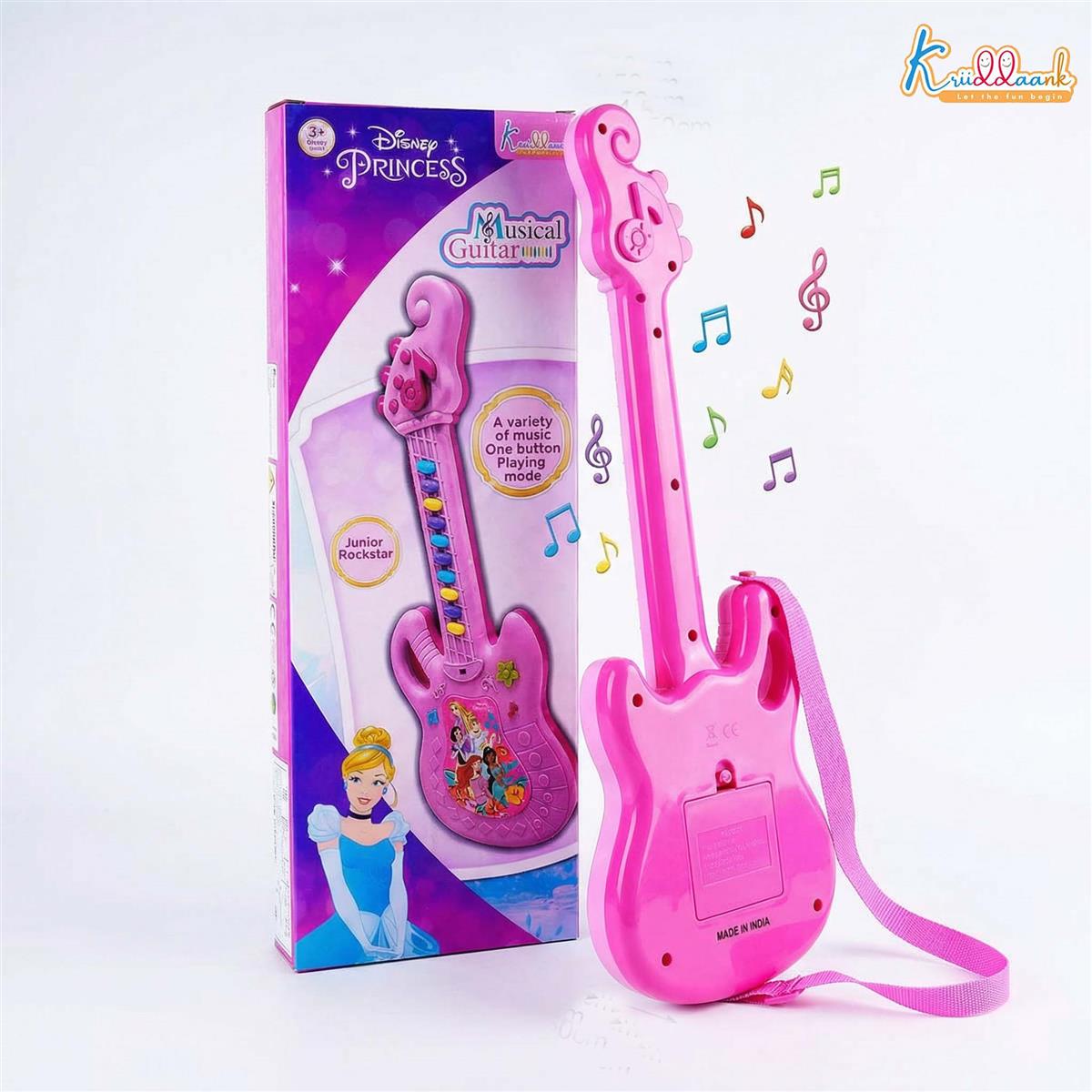 Kriiddaank Disney Princess Musical Guitar for Toddlers - Sing Pink