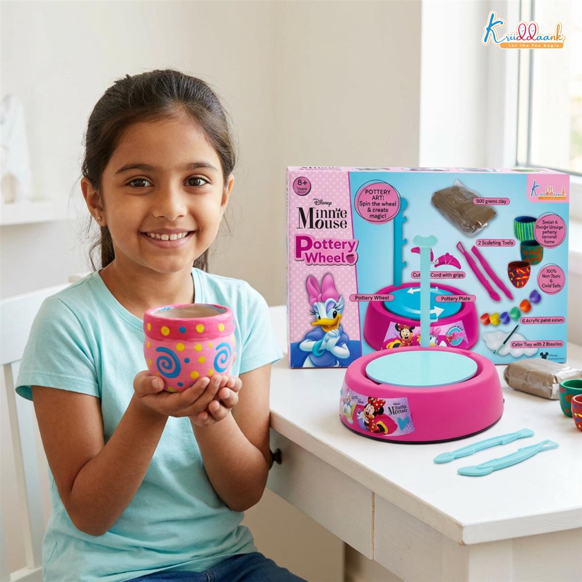 Kriiddaank Minnie Pottery Wheel Modeling Set for Kids