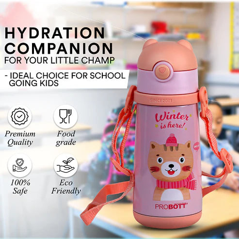 Probott School Champ Stainless Steel Hot & Cold Water Bottle 370ml