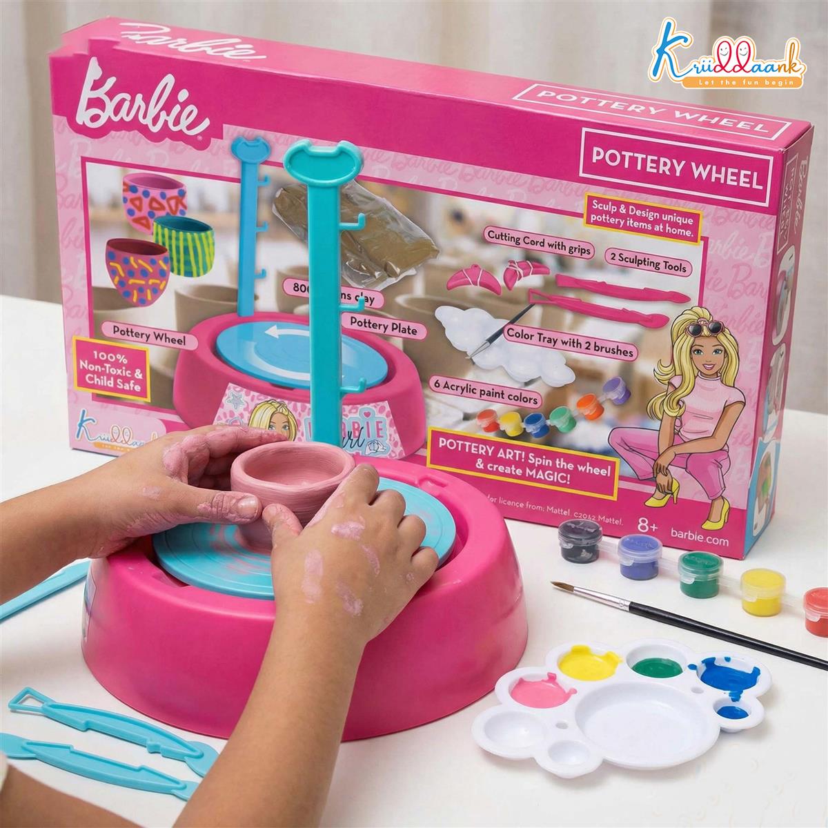 Kriiddaank Mattel Barbie Theme Pottery Wheel