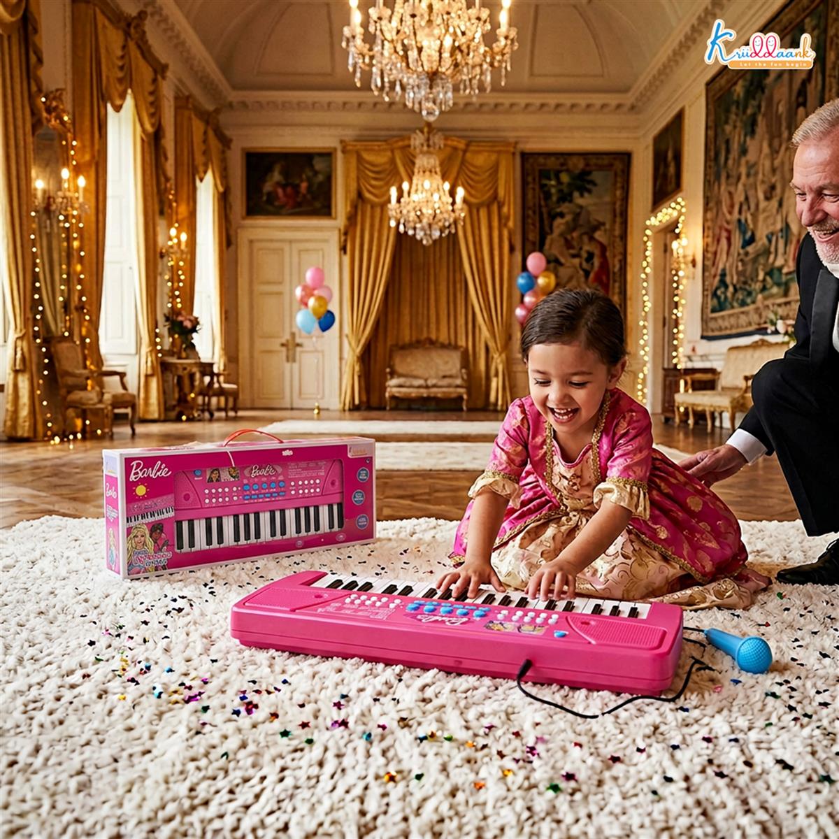 Kriiddaank Barbie Keyboard Piano 400 for Kids - 37 Keys
