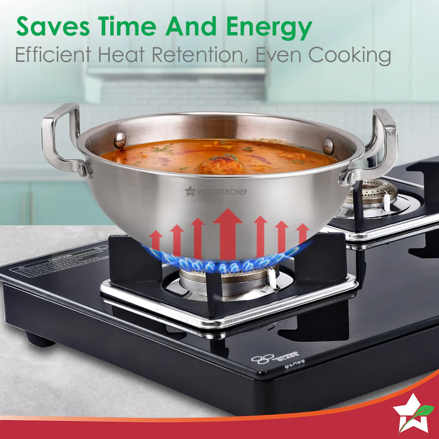 Wonderchef Stella Triply Stainless Steel Cookware Set | 3 Pcs. 22m
