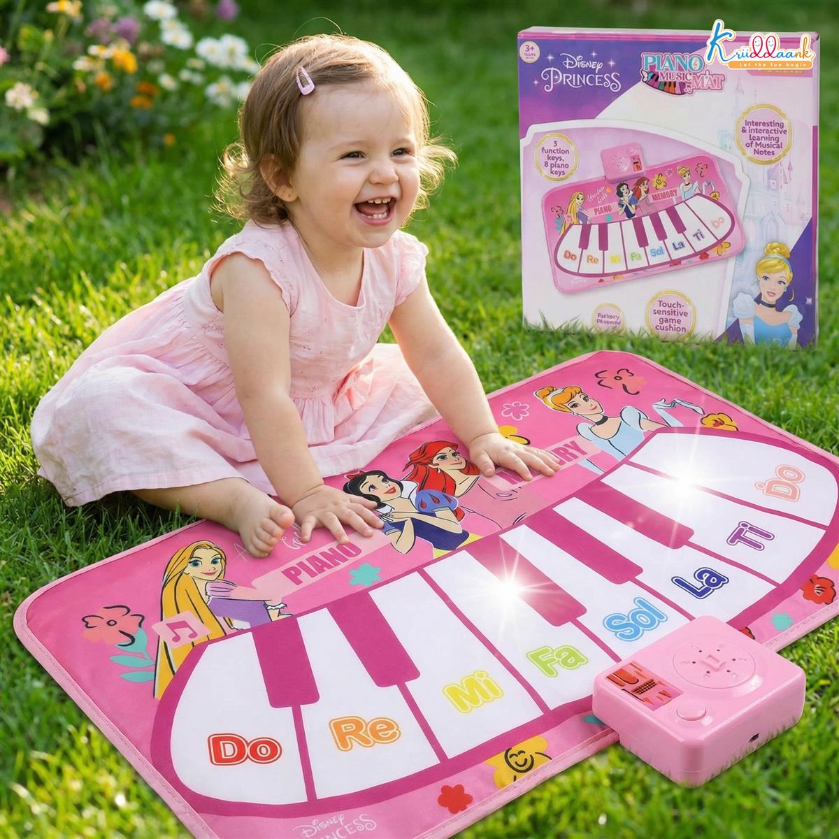 Kriiddaank Disney Princess Portable Piano Music Mat for Kids