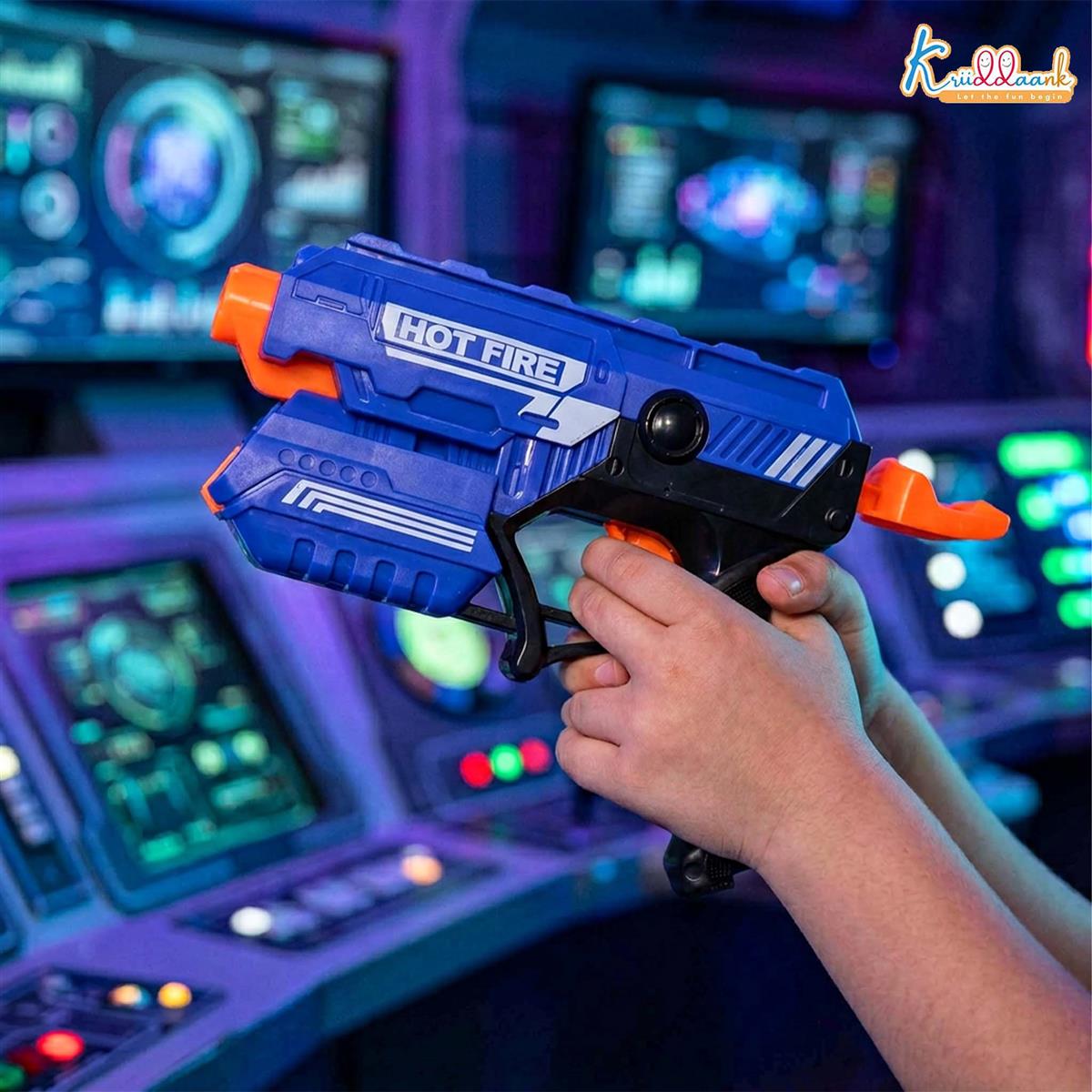 kriiddaank Blaze Storm Blaster Gun Toy for Kids - Soft Bullet Foam Dart Blaster with 10 EVA Bullets, Manual Single Shot Shooting Toy for Boys 3+ Years, Safe & Fun Action Playset, Multicolor