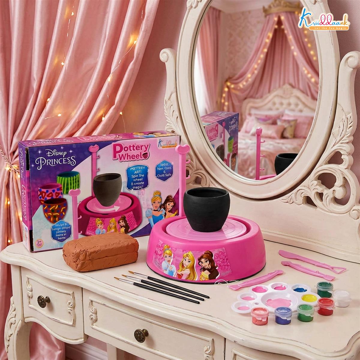 Kriiddaank Disney Princess Theme Pottery Wheel Kit