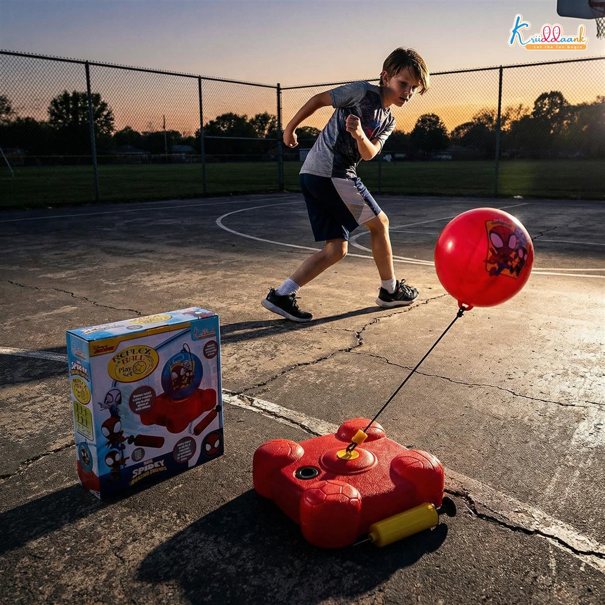 kriiddaank Spiderman Reflex Soccer Ball Solo Training Kit for Kids