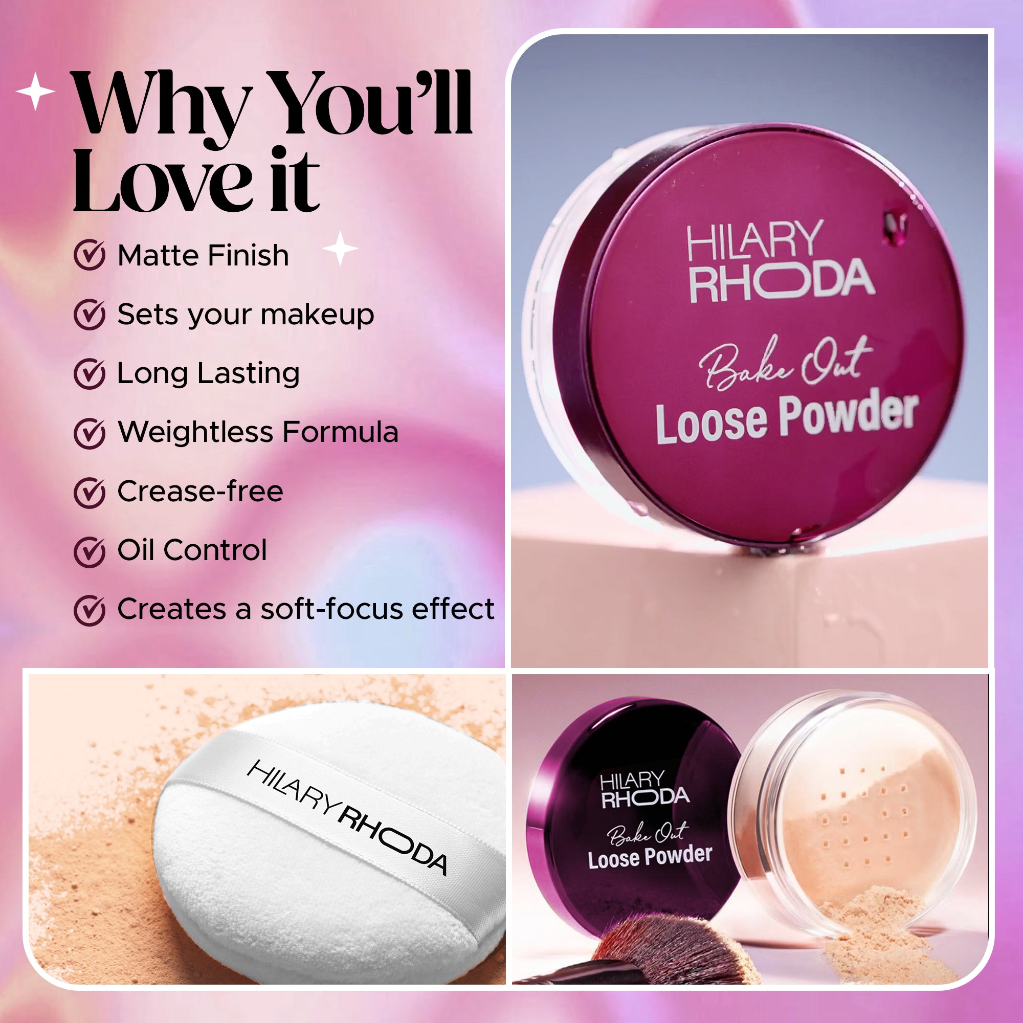 Hilary Rhoda Bake Out Loose Powder