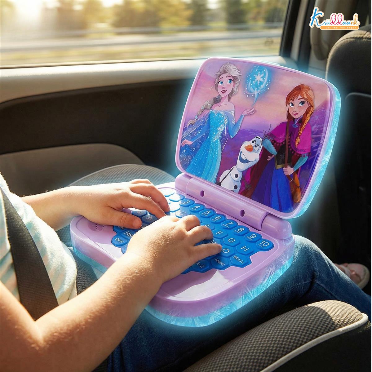 Kriiddaank Frozen Theme Educational Laptop for Kids â€“ Screen-Free Learning Toy for Preschoolers
