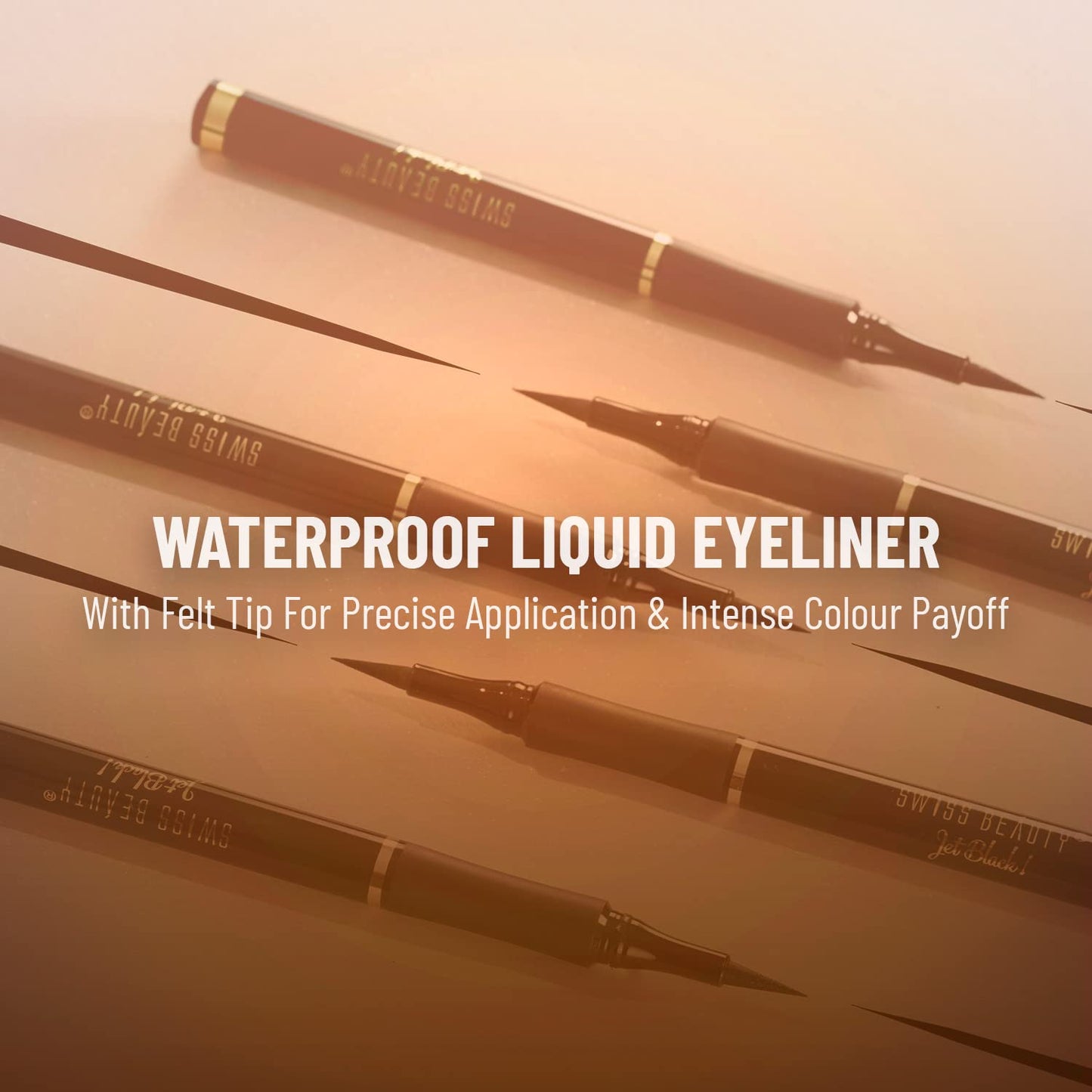 Swiss Beauty Bold Felt Tip Eyeliner - Jet Black