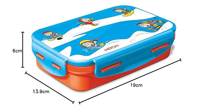 Milton Steely Deluxe Mini Insulated Lunchbox Orange 400ML