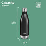Milton Duo Dlx Water Bottle Black 350ML