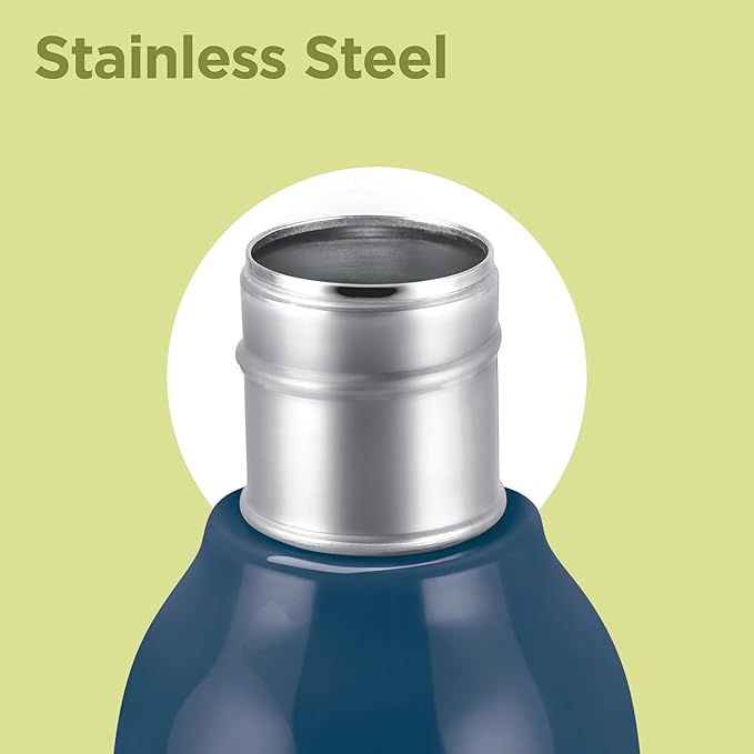 Milton Steel Linear Insulated Water Bottle  Dark Blue 680ML