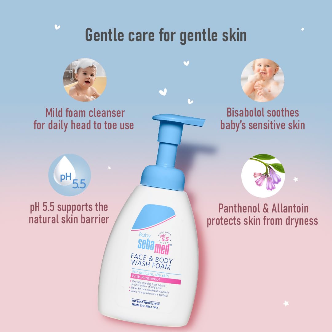 Sebamed Baby Face & Body Wash Foam 400ML