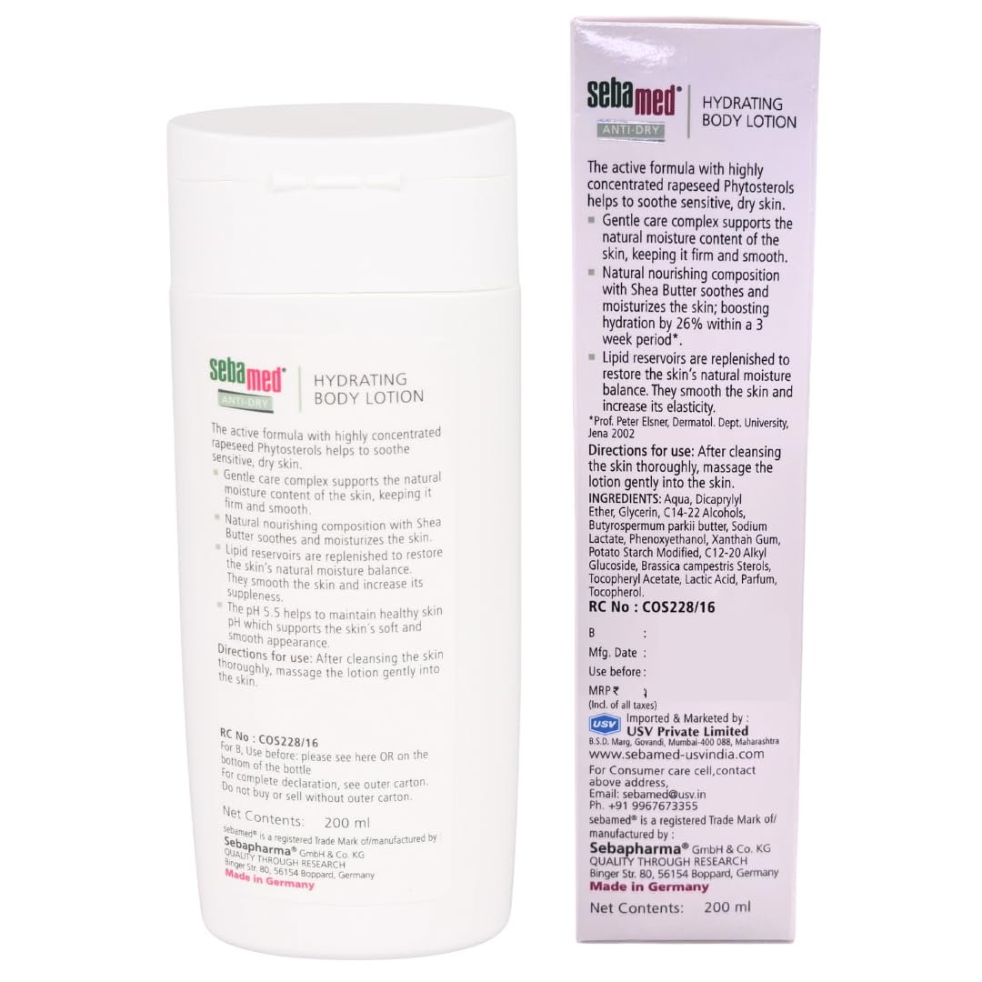 SebaMed Anti-Dry Hydrating Body Lotion, 200ML