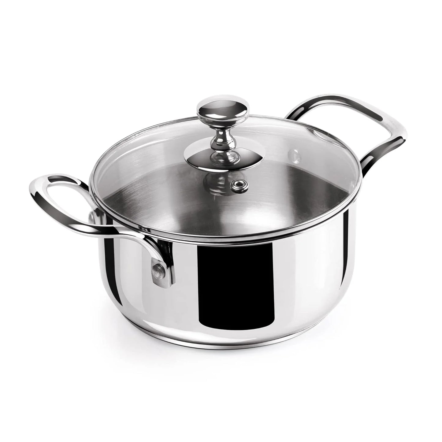 Milton Tri Ply Stainless Steel Casserole With Lid Sandwich Bottom