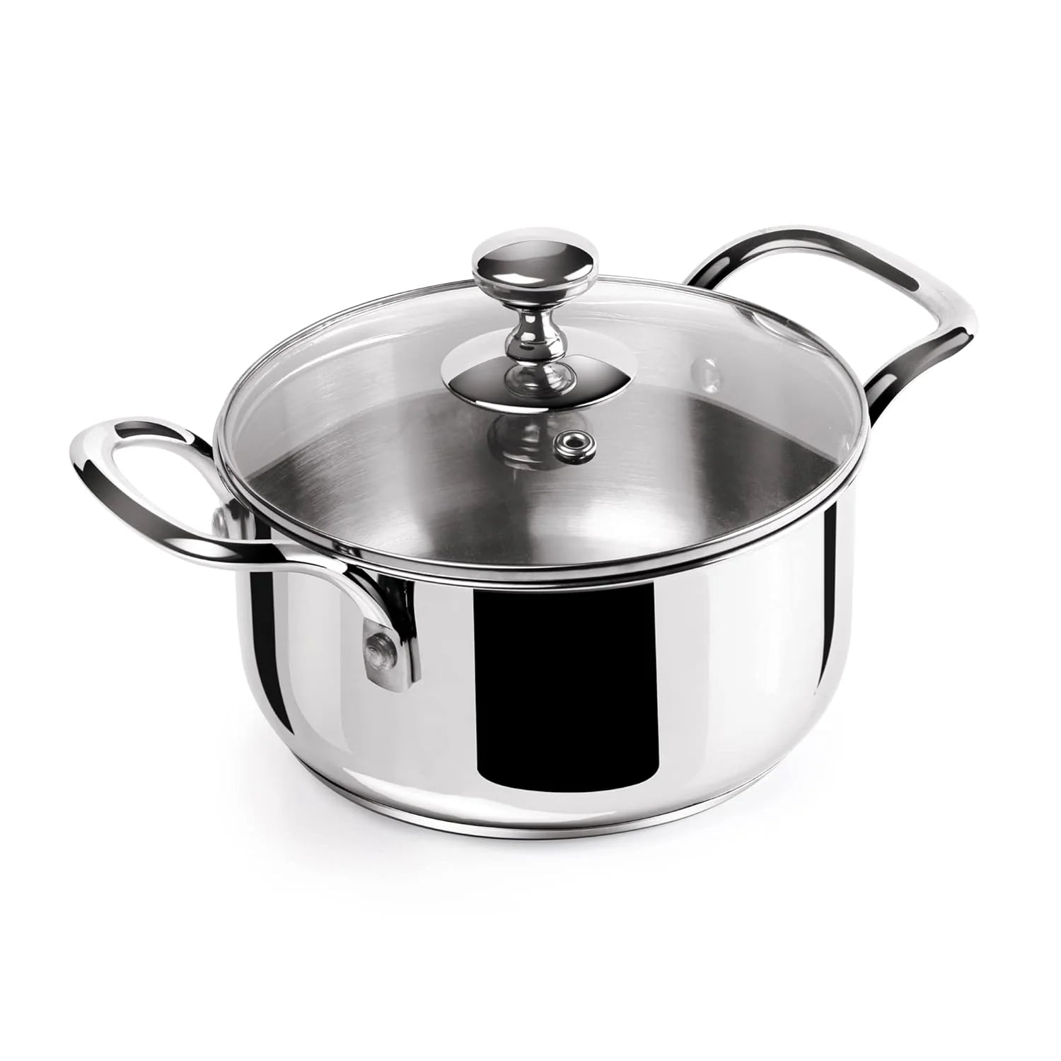 Milton Tri Ply Stainless Steel Casserole With Lid Sandwich Bottom