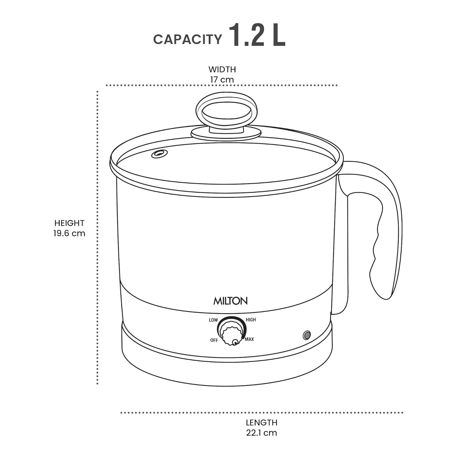 Milton Go Electro 1.2 L Cooker