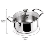 Milton Tri Ply Stainless Steel Casserole With Lid Sandwich Bottom